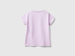 T-shirt with glittery logo in organic cotton