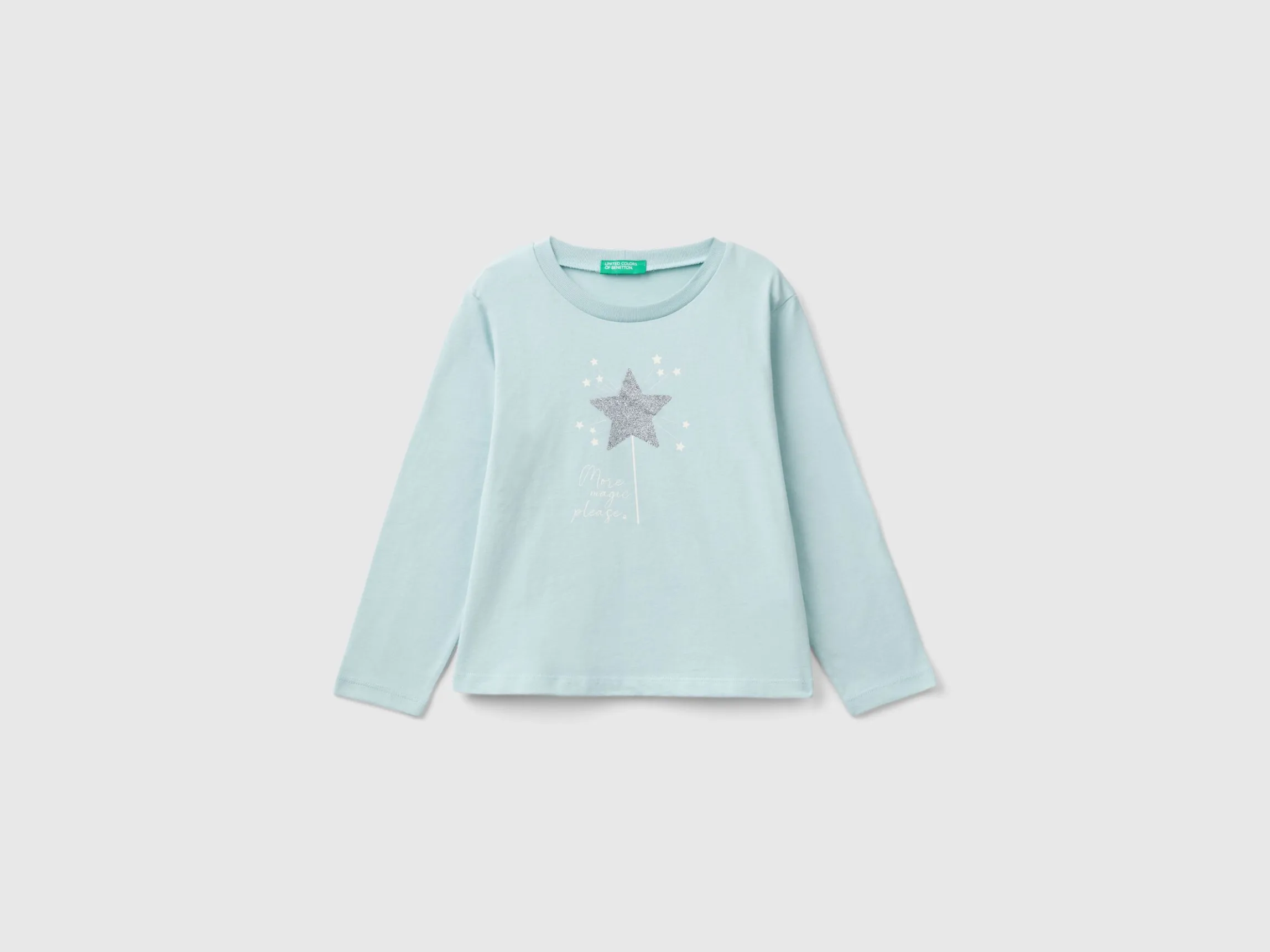 T-shirt with glittery print