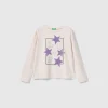 T-shirt with glittery print