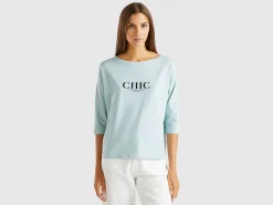 T-shirt with glossy print