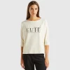 T-shirt with glossy print