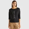 T-shirt with glossy print