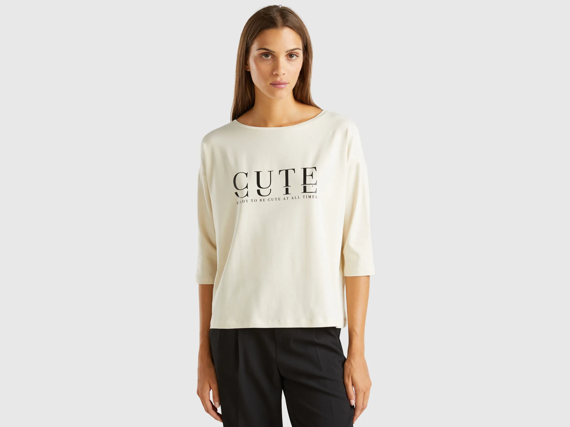 T-shirt with glossy print
