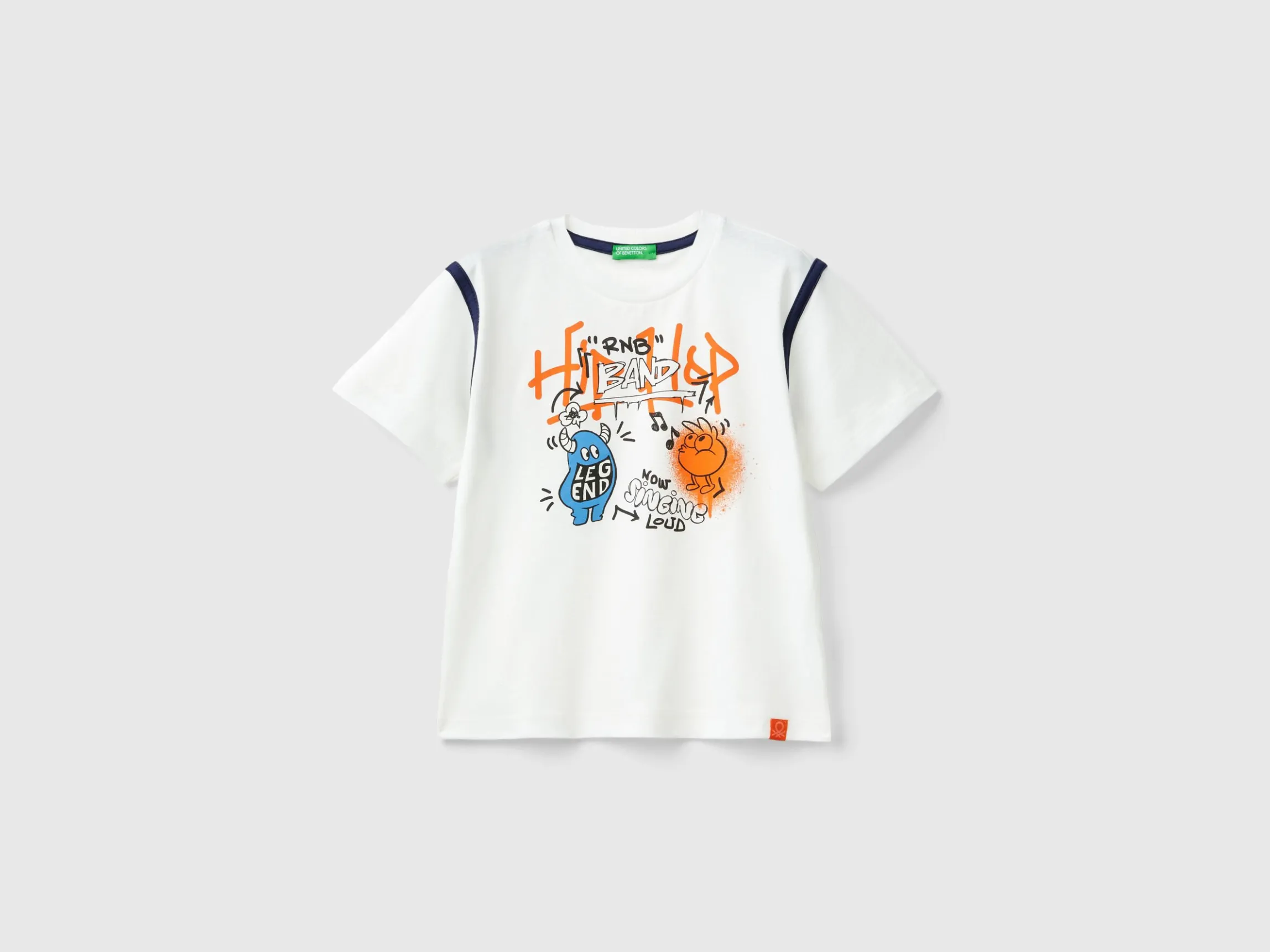T-shirt with graffiti print in organic cotton