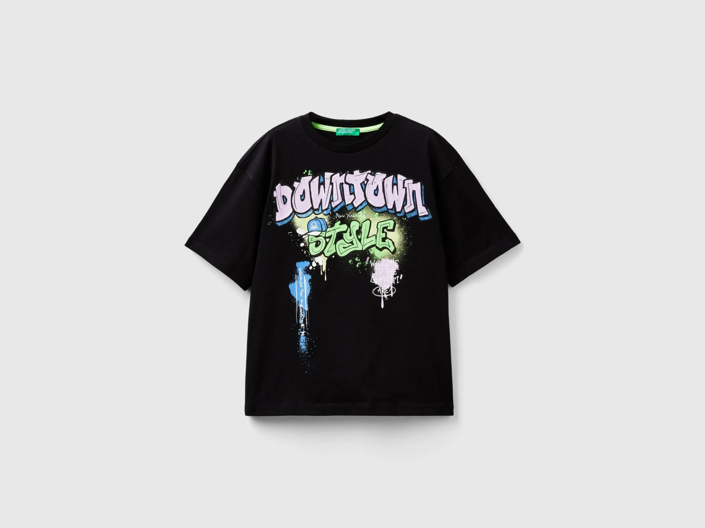 T-shirt with graffiti print