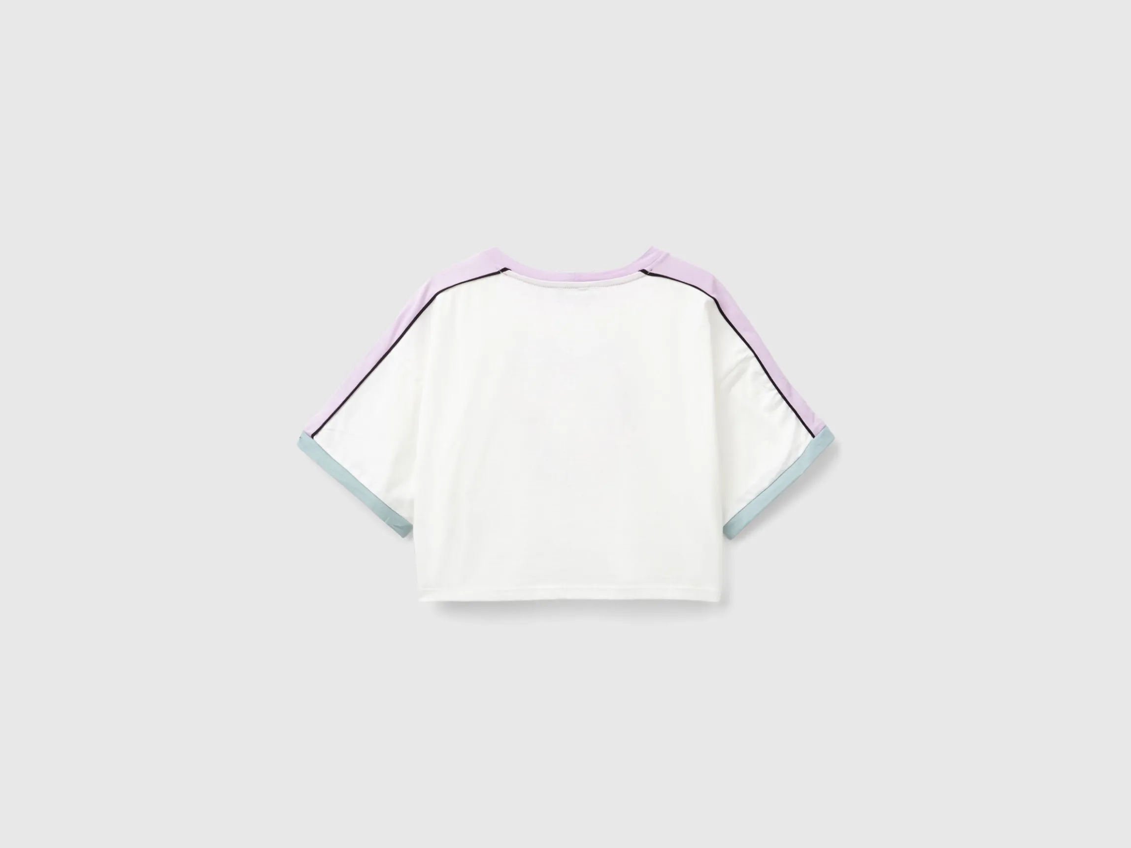 T-shirt with graffiti print and rhinestone