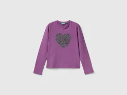 T-shirt with lurex embroidery