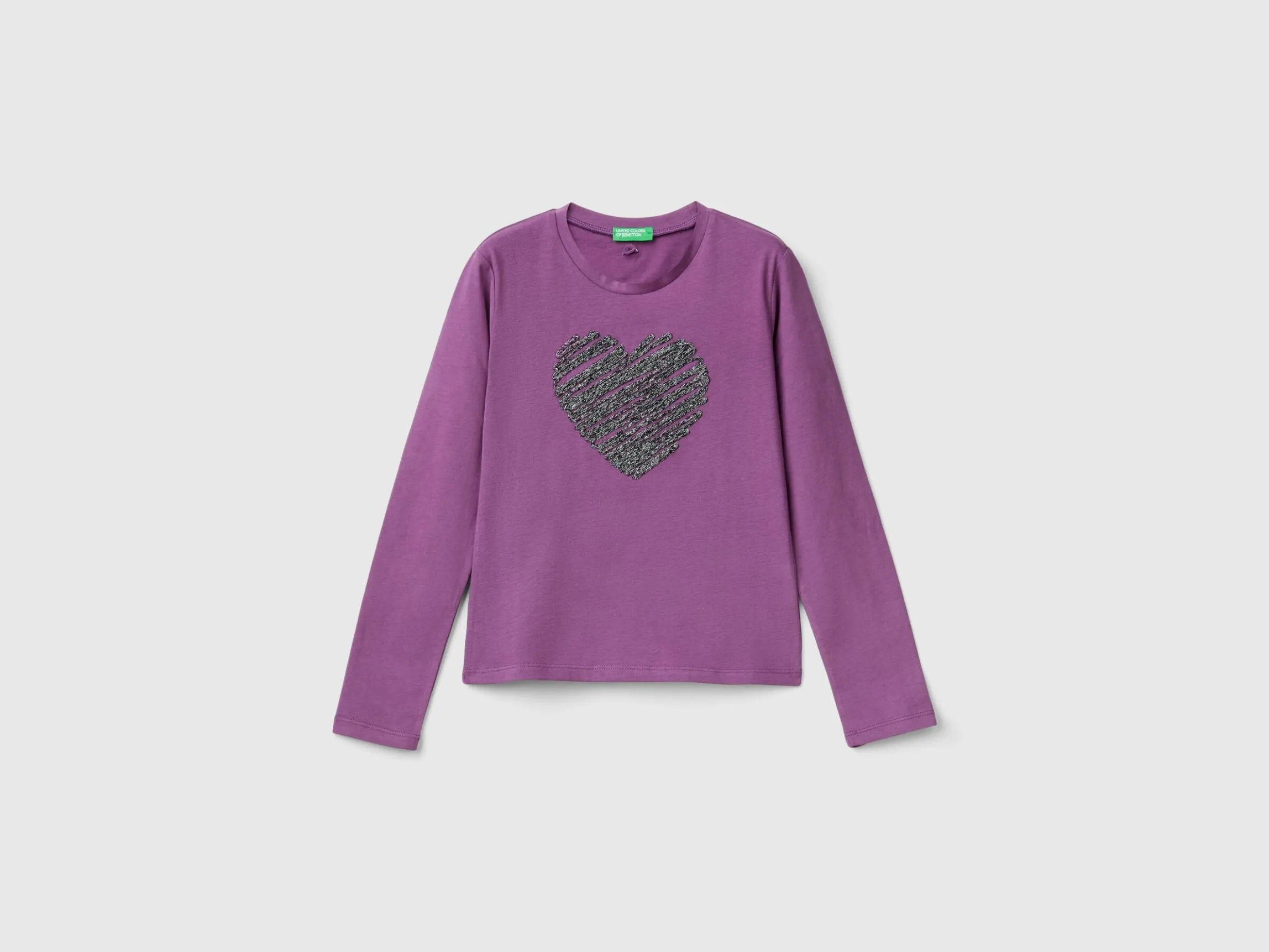 T-shirt with lurex embroidery
