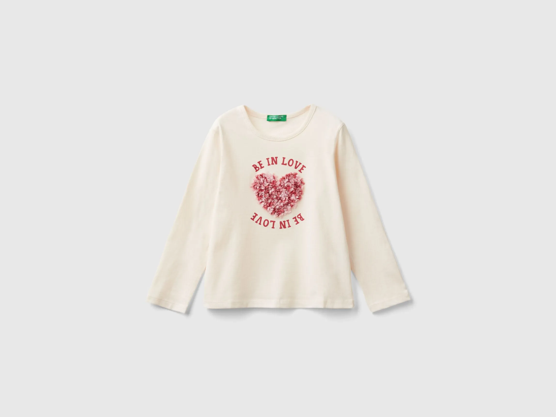 T-shirt with petal effect applique