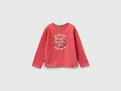 T-shirt with petal effect applique