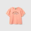 T-shirt with print and applique