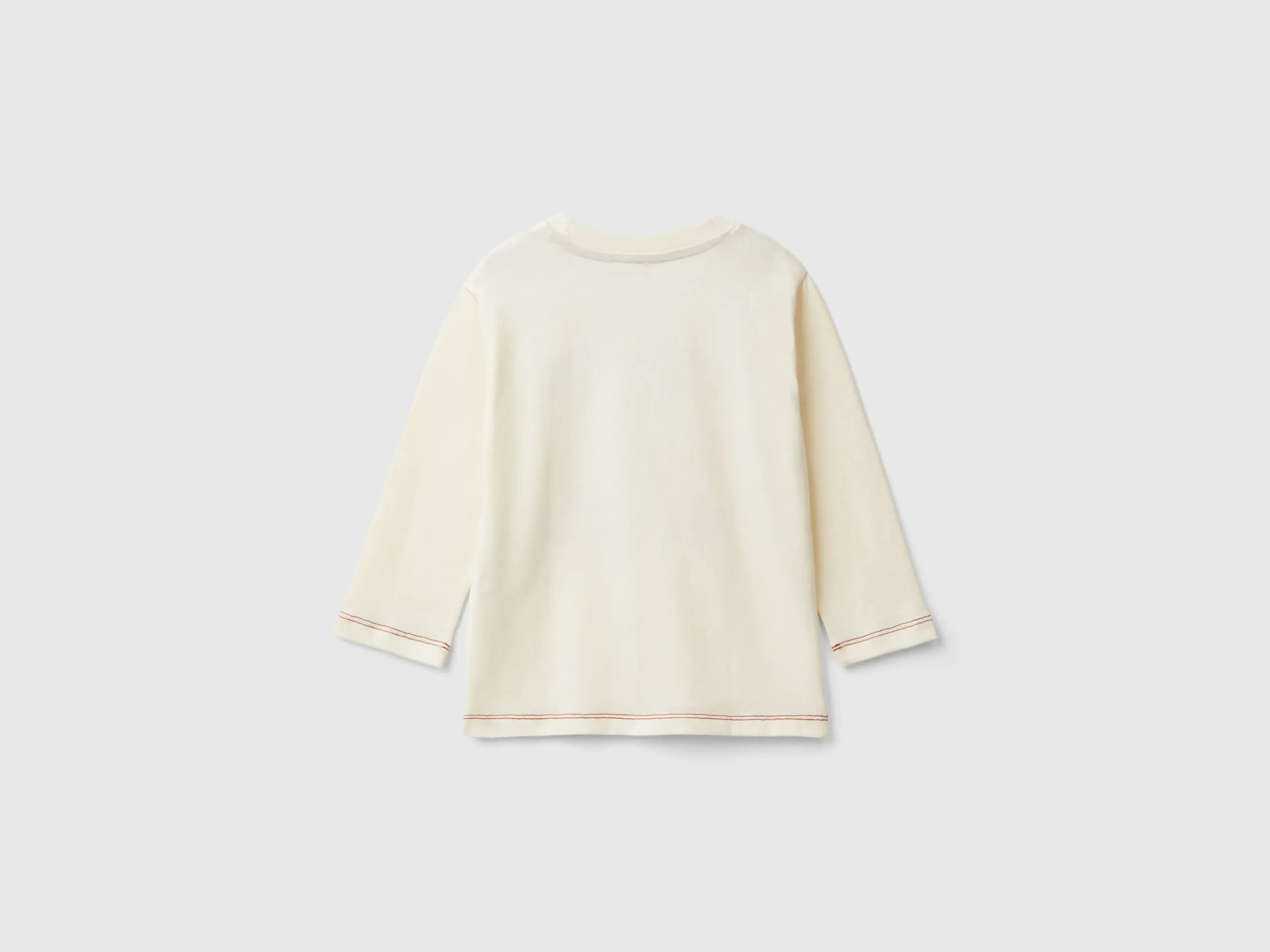 T-shirt with print and applique