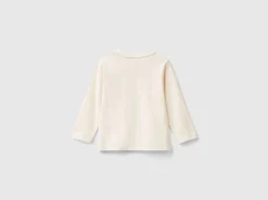 T-shirt with print and applique