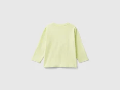 T-shirt with print and applique