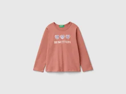 T-shirt with print and sequins