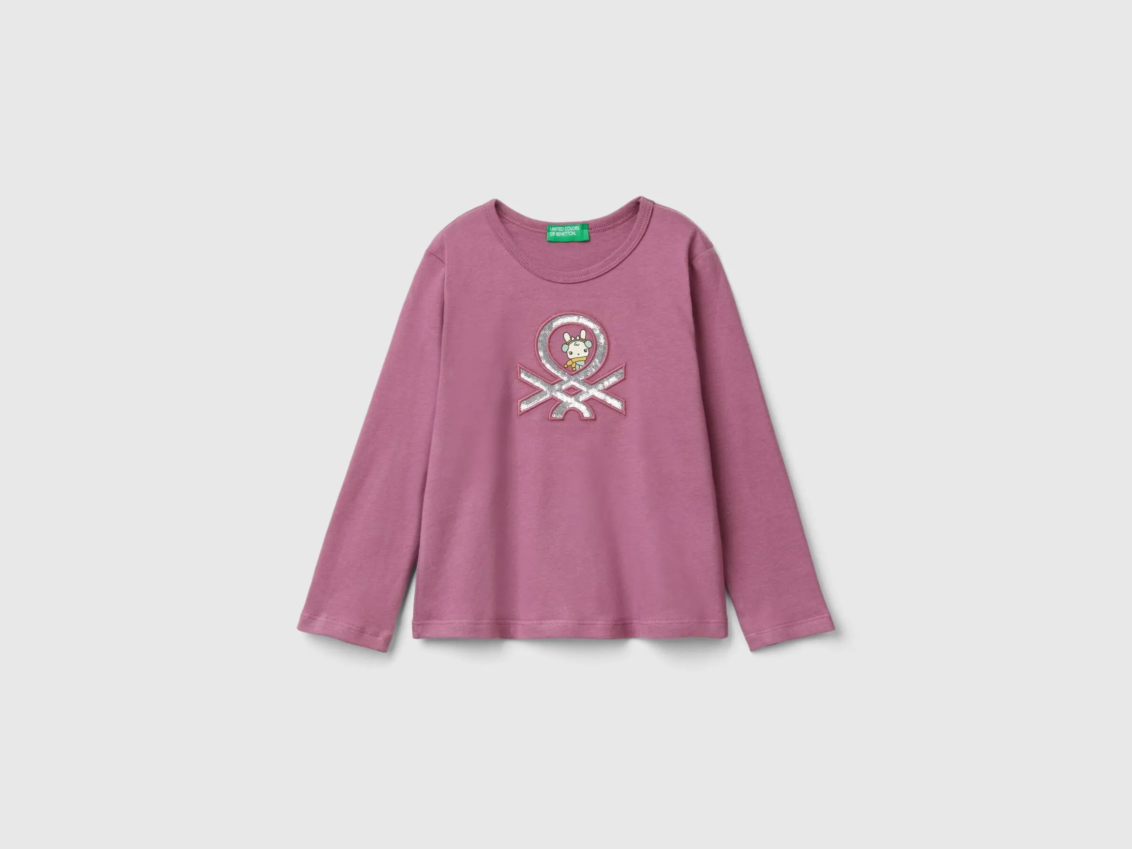 T-shirt with print and sequins