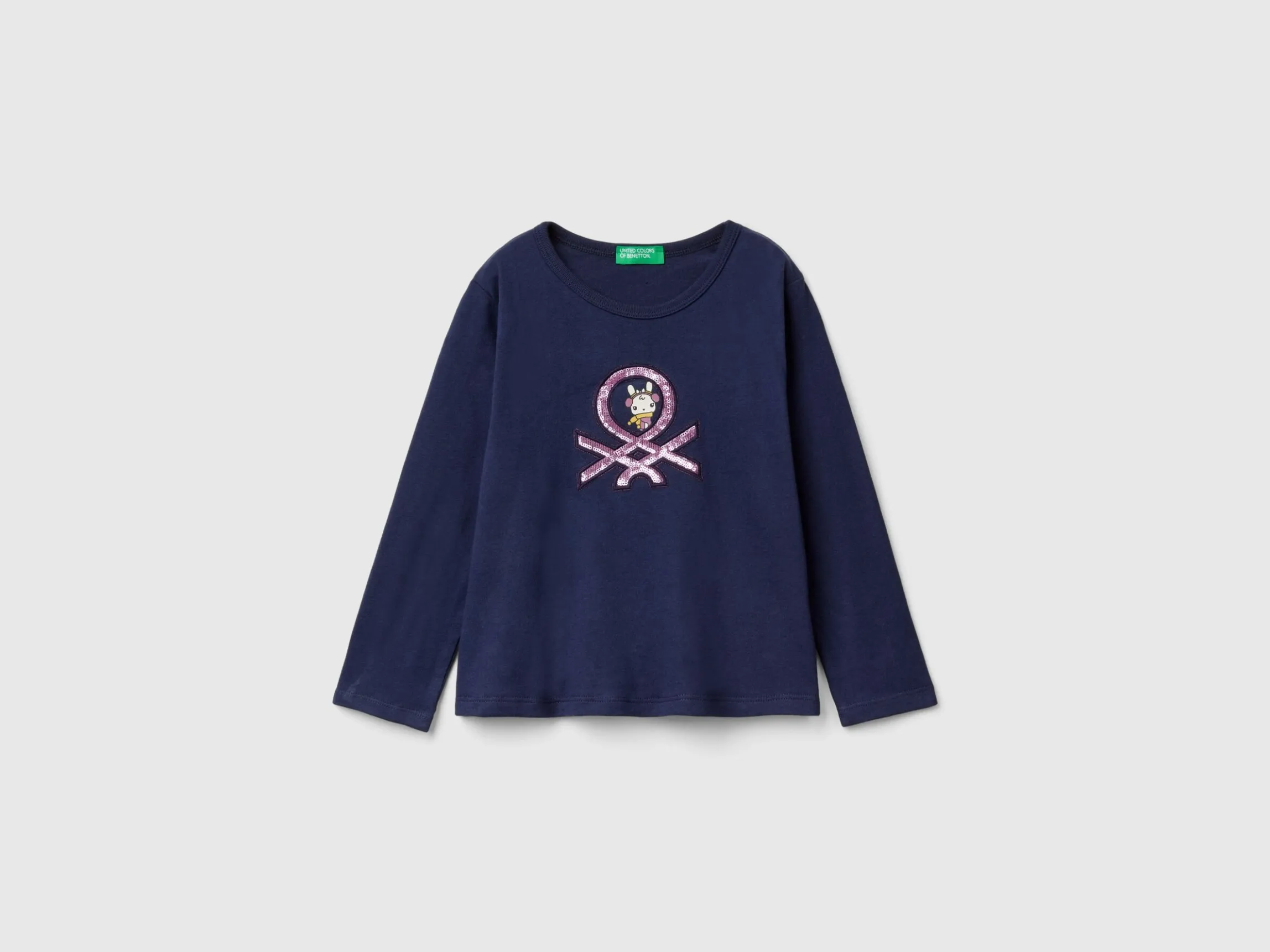 T-shirt with print and sequins