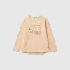 T-shirt with print and sequins