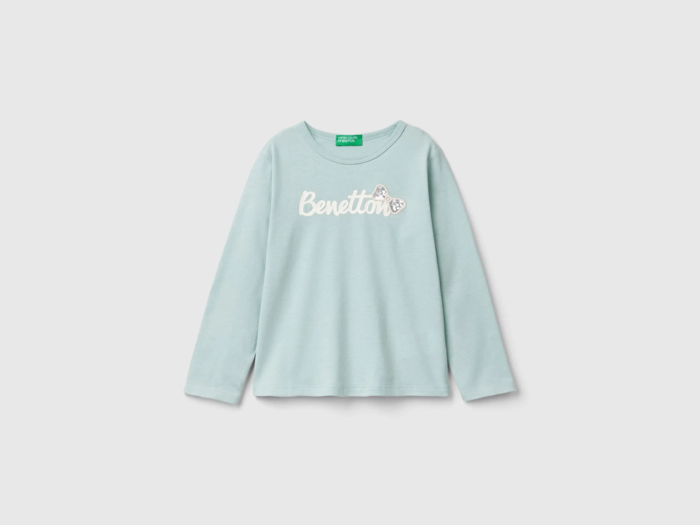 T-shirt with print and sequins