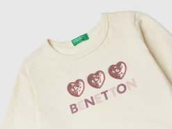 T-shirt with print and sequins