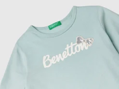 T-shirt with print and sequins