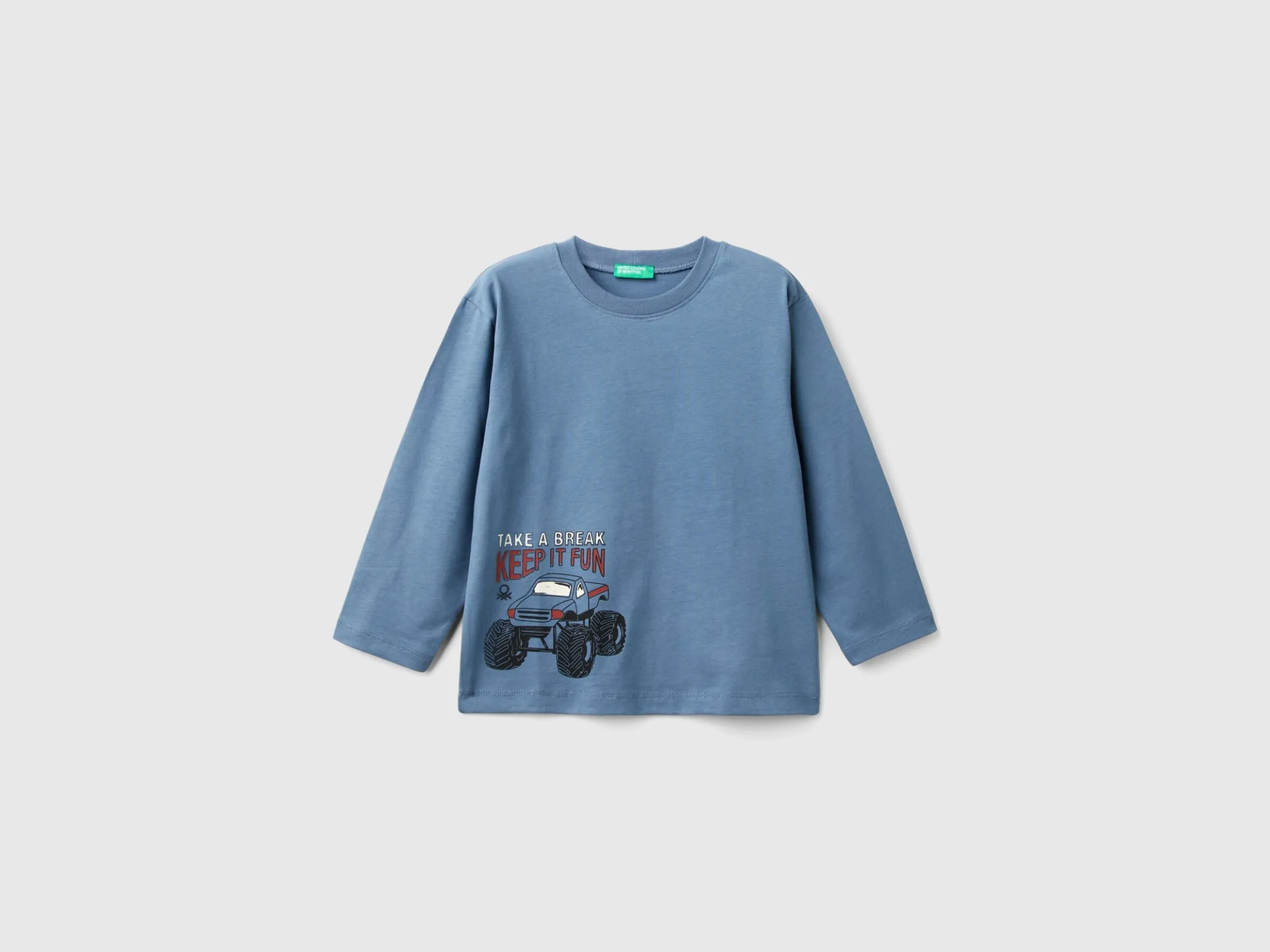 T-shirt with print in warm organic cotton