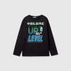 T-shirt with print in warm organic cotton