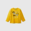 T-shirt with print in warm organic cotton