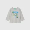 T-shirt with print in warm organic cotton