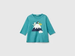 T-shirt with print in warm organic cotton