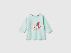 T-shirt with print in warm organic cotton