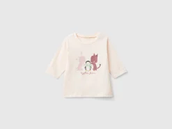 T-shirt with print in warm organic cotton