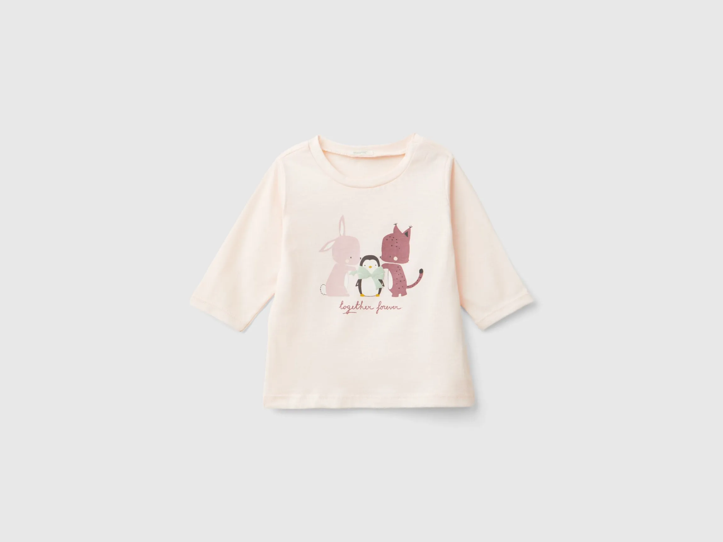 T-shirt with print in warm organic cotton