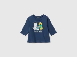 T-shirt with print in warm organic cotton