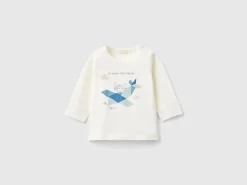 T-shirt with print in warm organic cotton