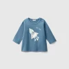 T-shirt with print in warm organic cotton