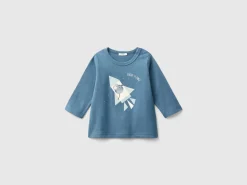 T-shirt with print in warm organic cotton