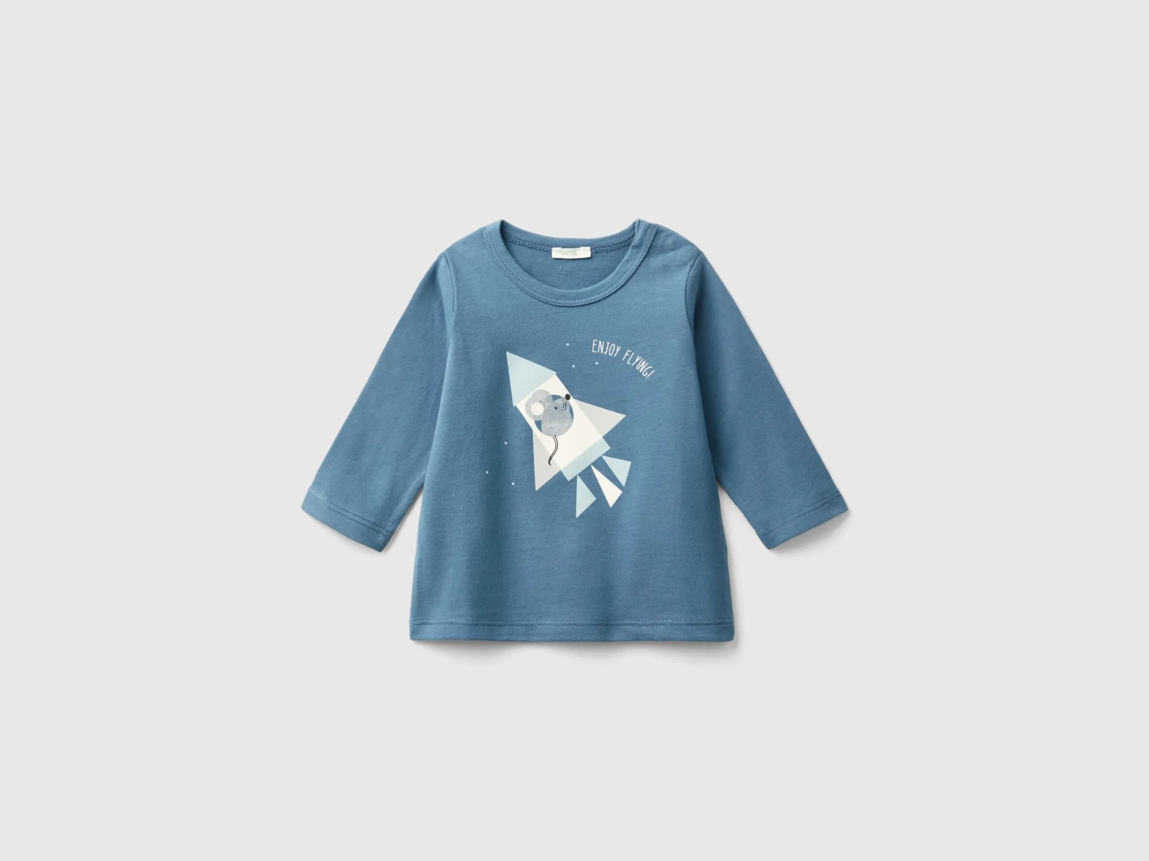T-shirt with print in warm organic cotton