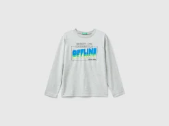 T-shirt with print in warm organic cotton