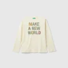 T-shirt with print in warm organic cotton