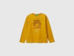 T-shirt with print in warm organic cotton