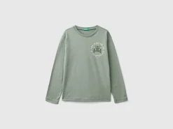 T-shirt with print in warm organic cotton