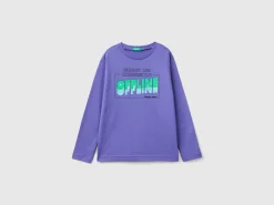 T-shirt with print in warm organic cotton