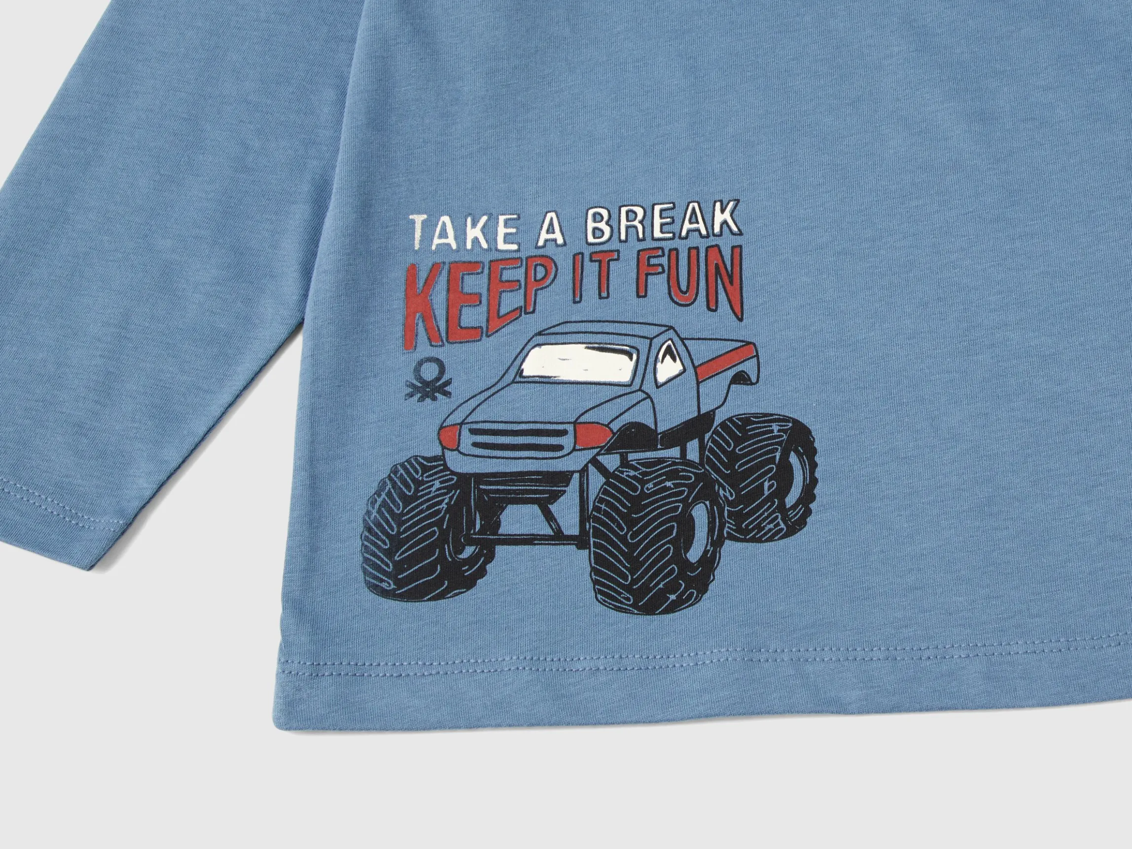 T-shirt with print in warm organic cotton