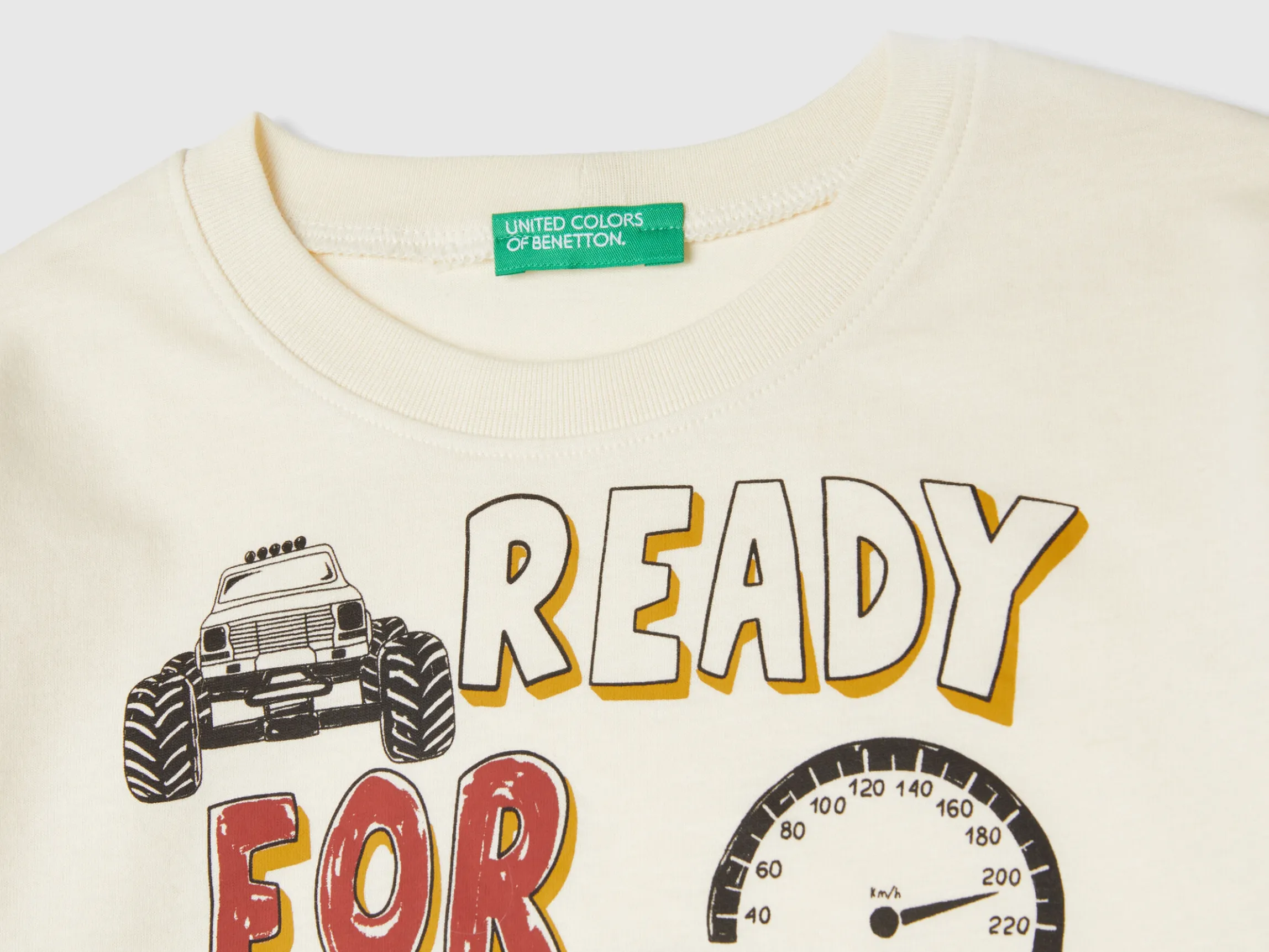 T-shirt with print in warm organic cotton