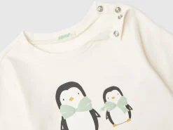 T-shirt with print in warm organic cotton