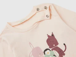 T-shirt with print in warm organic cotton