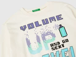 T-shirt with print in warm organic cotton