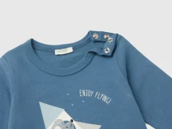 T-shirt with print in warm organic cotton