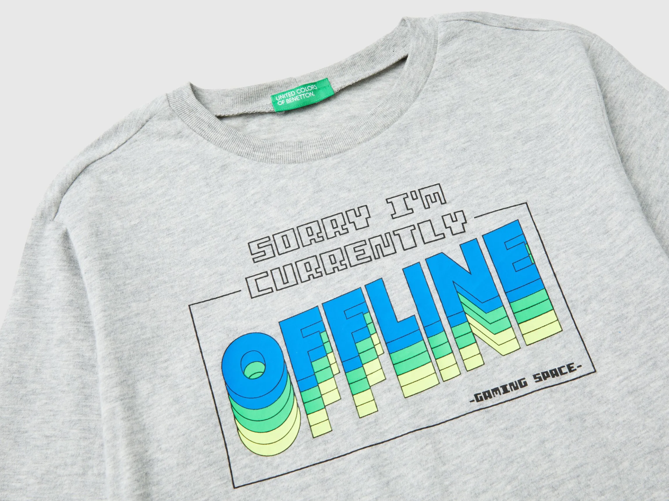T-shirt with print in warm organic cotton
